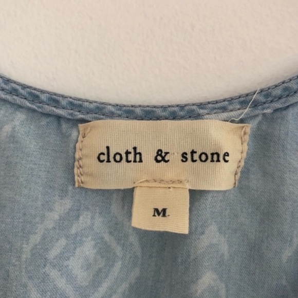 NWOT Anthropologie Cloth & Stone Aztec Chambray Tank - Size M - Picture 4 of 4